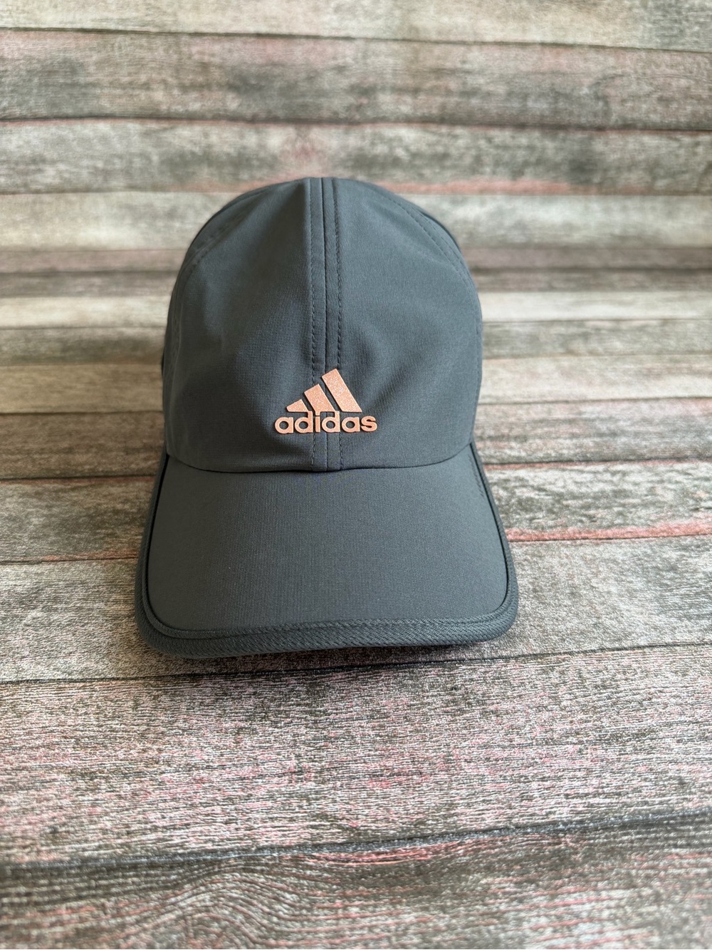 adidas black Aeroready performance cap with rose gold logo
